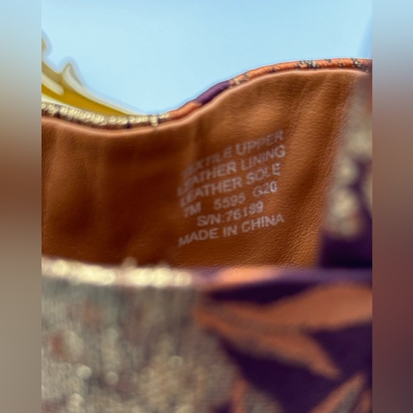 🆕 TORY BURCH 🧿NWOT Martine Jacquard Mid-Heel Slide, Burgundy Black Diamond Sz7 - Picture 15 of 16